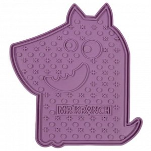 Лизательный коврик Mr.Kranch для медленного поедания силиконовый 20*20 см розовый на присосках