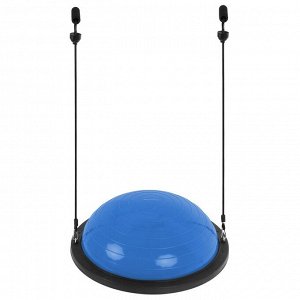 Полусфера BOSU гимнастическая ONLYTOP, 58x25 см, с насосом, синяя