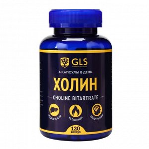 Холин GLS для мозга и похудения, 120 капсул по 400 мг