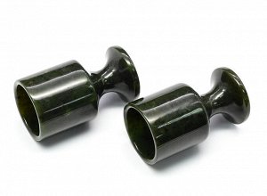 Пара стопок на ножке из нефрита 40*40*70мм