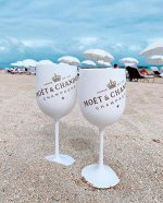 Фужеры &quot;Moet Shandon&quot; белые, пара(2шт)
