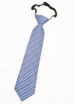 Элегантный галстук для мальчиков с рисунком &quot;в полоску&quot; Кирилл голубой