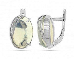 Серьги из серебра лунный камень, СП56
