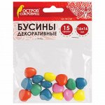 Бусины для творчества &quot;Сердце&quot;, 16 мм, 15 грамм, 5 цветов, ОСТРОВ СОКРОВИЩ, 661228