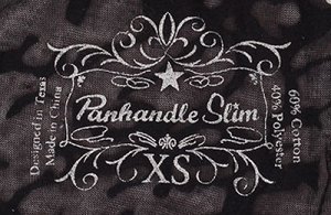 Черный женский лонгслив Panhandle Slim – невесомая прозрачная текстура, изящный принт павлинье перо №3000