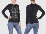 Креативная женская кофта-питон от ТМ Rock and Roll Cowgirl – актуальный принт-крест на груди №3002
