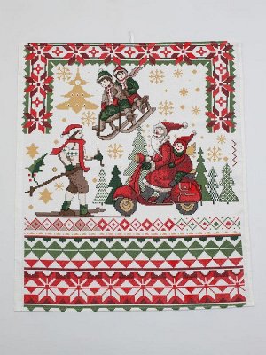 Комплект полотенец 48*60 см, 3 шт., рогожка (Новогоднее чудо)