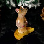 Сувенир «Крыска на сыре», 6-8,5 см, селенит