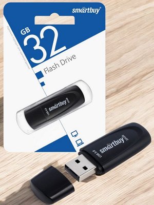 Флешка USB  32 Гб,  3.0/3.1 карта-память(накопитель) Scout Black (SB032GB3SCK)