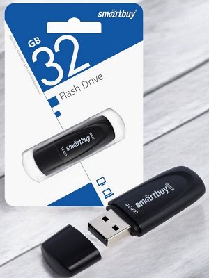 Флешка USB  32 Гб,  3.0/3.1 карта-память(накопитель) Scout Black (SB032GB3SCK)