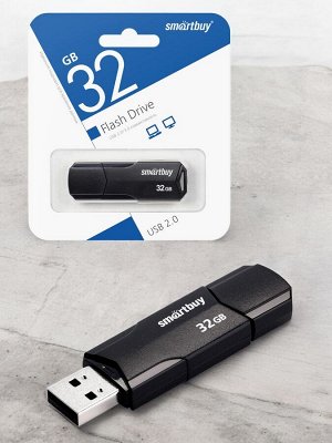 Smartbuy Флешка 32 Гб USB, карта-память (накопитель) CLUE Black 2.0 (SB32GBCLU-K)