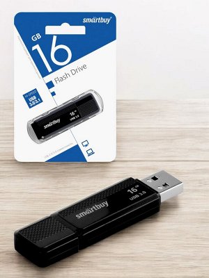 Флешка 16 Гб USB, 3.0 карта-память (накопитель) Dock Black (SB16GBDK-K3)