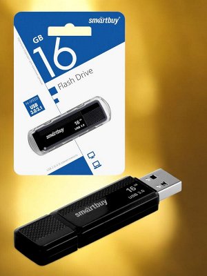 Флешка 16 Гб USB, 3.0 карта-память (накопитель) Dock Black (SB16GBDK-K3)