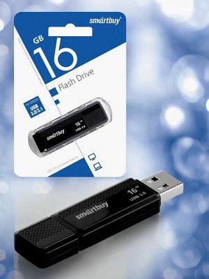 Флешка 16 Гб USB, 3.0 карта-память (накопитель) Dock Black (SB16GBDK-K3)