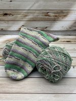 Пряжа для вязания 55 гр,Summer socks (летние носки) 45% меринос 35% хлопок 13% полиамид 7% эластан 460м/100г Зеленый микс
