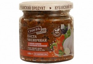 Паста чесночная СТОЕВЪ 200гр с хмели-сунели и копченой паприкой ст/б евро (Стоевъ)