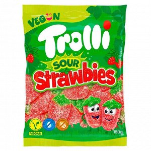 Мармелад Trolli Sour Strawbies Кислая клубника Веган150 гр