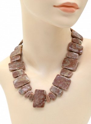 Колье из Авантюрина "Парус", 62см, 130г