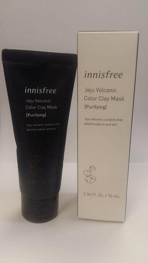 Innisfree Jeju Volcanic Color Clay Mask Purifying  Очищающая маска на основе вулканической золы 70 мл