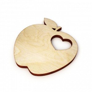 Подставка для кружки "Яблоко с сердечком"