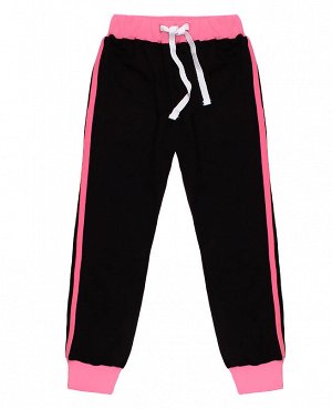 Чёрные спортивные брюки для девочки 79223-ДС18