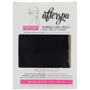 AfterSpa, Волшебная многоразовая салфетка для снятия макияжа, черная, 1 салфетка