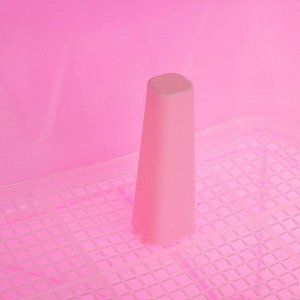 Туалет "Риф" со столбиком, для собак, 60 х 40 см, розовый