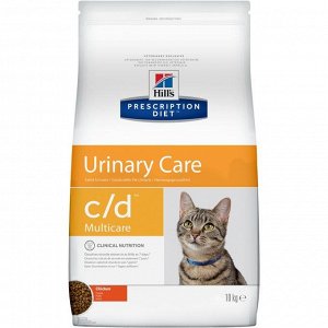 СуXой корм Hill's PD c/d multicare Urinary Care для кошек, профилактика МКБ, 10 кг