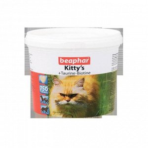 Витамины Beaphar "Kitty's" для кошек, таурин+биотин, 750 шт