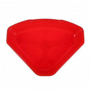 Туалет треугольный "Айша" с бортом 56 х 42 х 17 см, красный