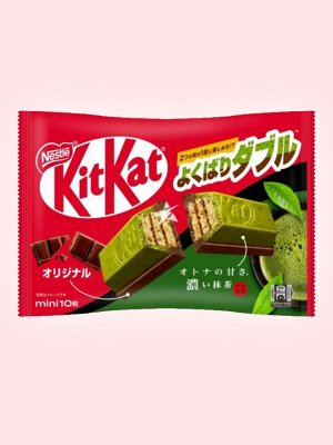 Японский Kit Kat Mini двойной вкус классический и чай матча 116 гр Японские сладости
