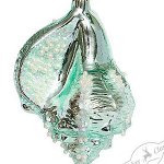 Ракушка Лотария бирюзовая (стекло) 8х7х12 см
