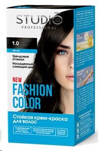 Studio Prof Fashion Color краска д/волос кремов. 1.0 черный до 8 нед. 115мл карт/уп / 6шт / 95580 /