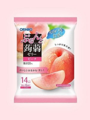 Жидкое желе с натуральным соком и с коллагеном со вкусом персика 120 гр Японские сладости