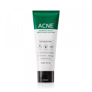 Some By Mi Корейская пенка для проблемной кожи лица очищающая Clear Foam Aha-Bha-Pha 30 Days Miracle Acne, 100 мл