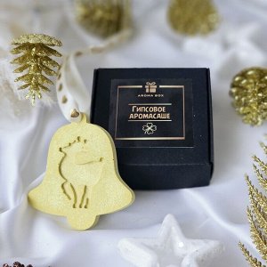Гипсовое аромасаше AROMA BOX Колокольчик золотой с блёстками