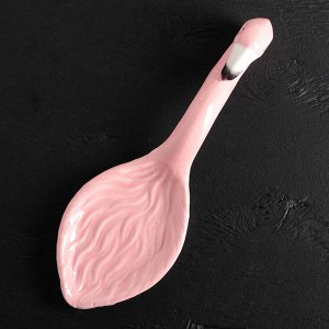 СИМА-ЛЕНД Подставка под ложку «Фламинго», 26?9 см, цвет розовый