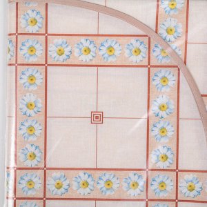 Скатерть на нетканой основе многоразовая с бейкой «Цветы», 155?130 см, цвет МИКС
