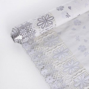 Клеенка ажурная Lace, ширина 59 см &quot;Цветочная любовь&quot;, рулон 20 метров