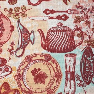 Скатерть Доляна «Чайные традиции», 70 ? 70 см, 100%-ный хлопок, вафельное полотно, 162 г/м?