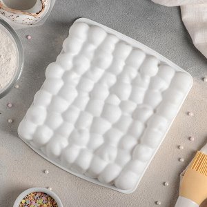Форма для муссовых десертов и выпечки Доляна «Пузыри», силикон, 18,5x4,5 см, цвет белый
