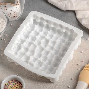 Форма силиконовая для муссовых десертов и выпечки Доляна «Пузыри», 18,5?4,5 см, цвет белый