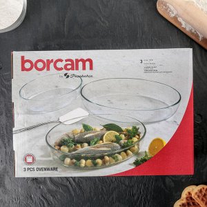 Набор форм для запекания Borcam, 3 предмета: 1,5 л, 2,3 л, 3,2 л