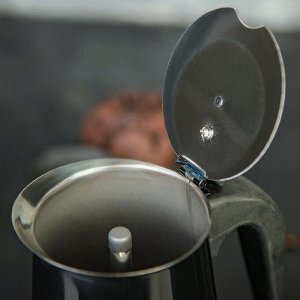 Кофеварка гейзерная «Итальяно», на 9 чашек, 450 мл, цвет чёрный