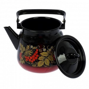 Чайник сферический Сибирские товары, 3,5 л, цвет красно-чёрный