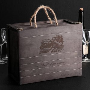 Ящик для хранения вина Доляна «Карибы», 34,5x27x18,3 см, на 6 бутылок