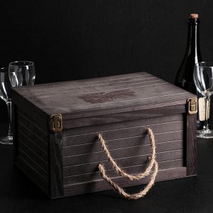 Ящик для хранения вина Доляна «Карибы», 34,5x27x18,3 см, на 6 бутылок
