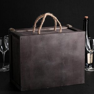 Ящик для хранения вина «Карибы», 34,5?27?18,3 см, на 6 бутылок