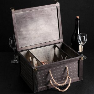 Ящик для хранения вина «Карибы», 34,5?27?18,3 см, на 6 бутылок