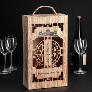 Ящик для хранения вина «Мерло», 35x20 см, на 2 бутылки